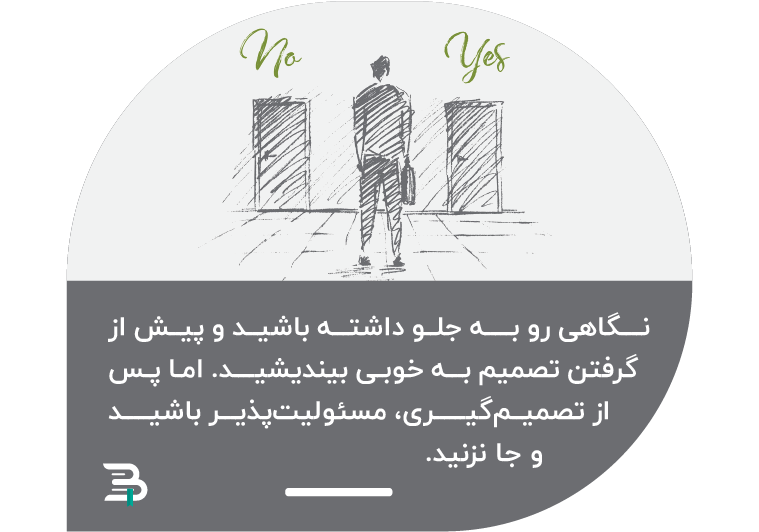 تفکر و سنجیدن عوامل مختلف پیش از دست به اقدام زدن اجباری است مسئولیت پذیری